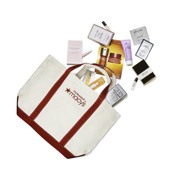 Macy's Other - Macy's Ivory Canvas Tote with 11pcs gift